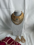 Choker Set & Earrings with Mint Green Detailing